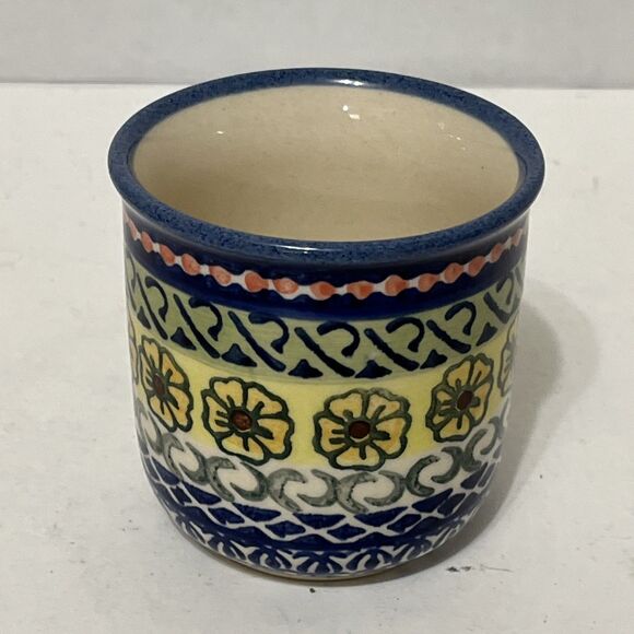 Vintage Polish Pottery Coffee Tea Mug Unikat L. Burnkka Hand Made - Picture 4 of 6